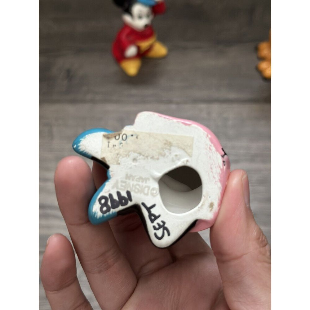 Vintage - Ceramic Fantasia Minnie Mouse Pluto Top Hat Figurine - Picture 5 of 16